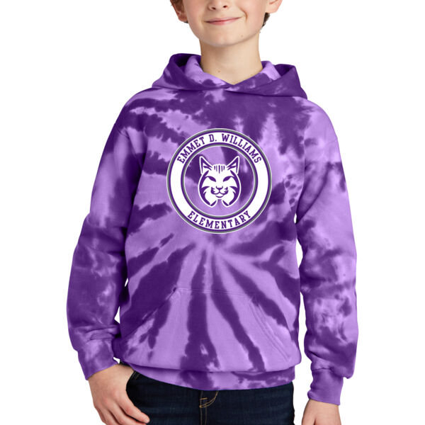 Port & Company Youth Tie Dye Pullover Hooded Sweatshirt - Printed Logo Thumbnail