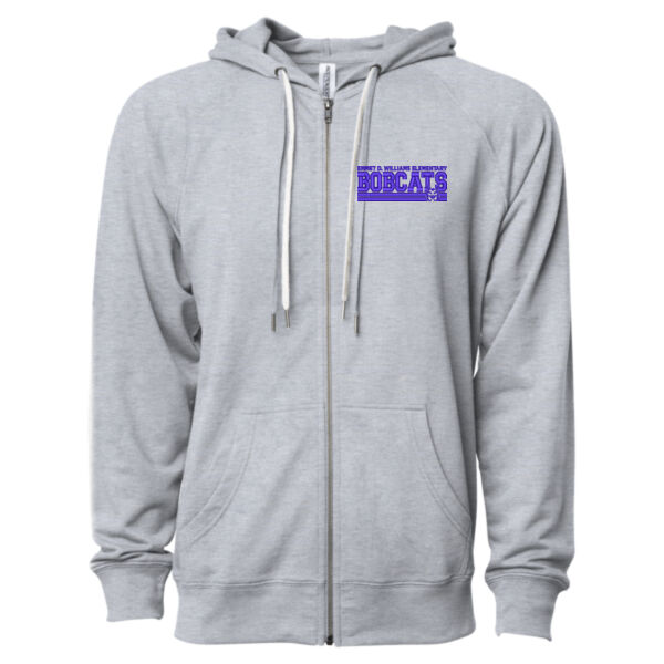 Icon Unisex Lightweight Loopback Terry Full-Zip Hooded Sweatshirt - Embroidered Logo Thumbnail